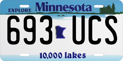 MN license plate 693UCS