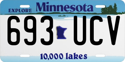 MN license plate 693UCV