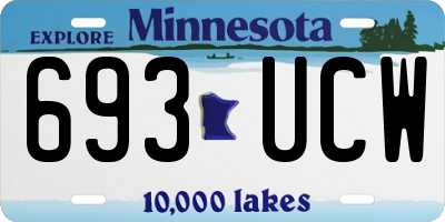 MN license plate 693UCW