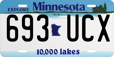 MN license plate 693UCX