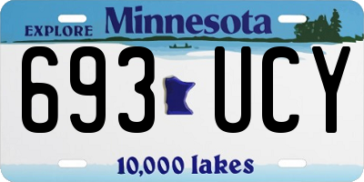 MN license plate 693UCY
