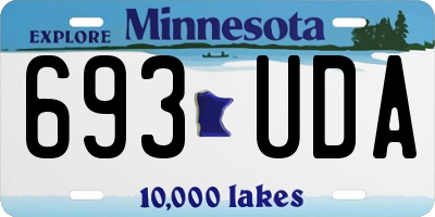 MN license plate 693UDA