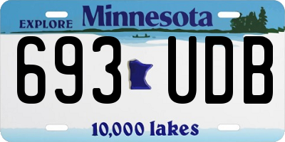 MN license plate 693UDB