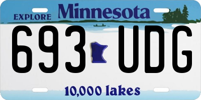 MN license plate 693UDG