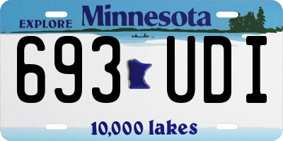 MN license plate 693UDI