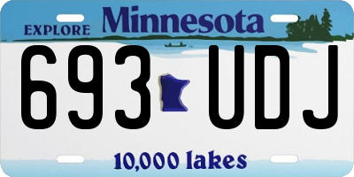 MN license plate 693UDJ