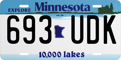 MN license plate 693UDK