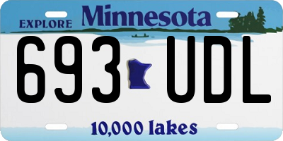 MN license plate 693UDL