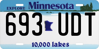 MN license plate 693UDT
