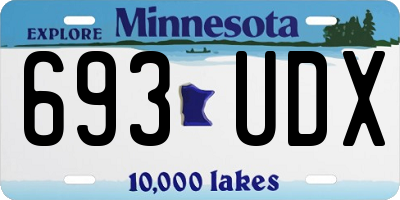 MN license plate 693UDX