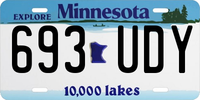 MN license plate 693UDY