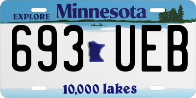 MN license plate 693UEB