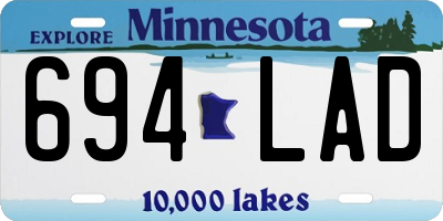 MN license plate 694LAD