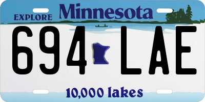 MN license plate 694LAE