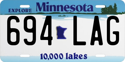 MN license plate 694LAG