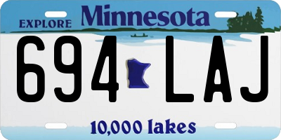 MN license plate 694LAJ