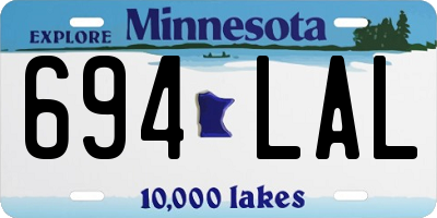 MN license plate 694LAL