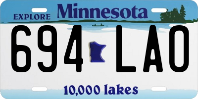 MN license plate 694LAO