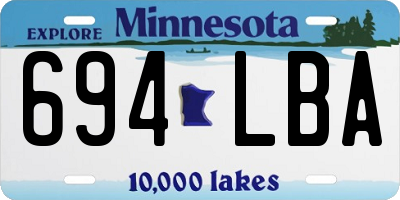 MN license plate 694LBA