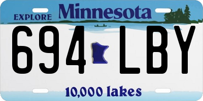 MN license plate 694LBY