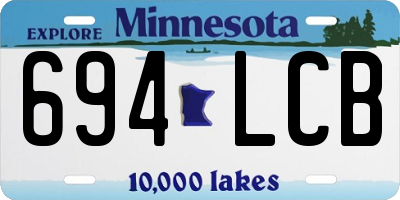 MN license plate 694LCB
