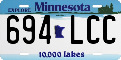 MN license plate 694LCC