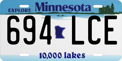 MN license plate 694LCE