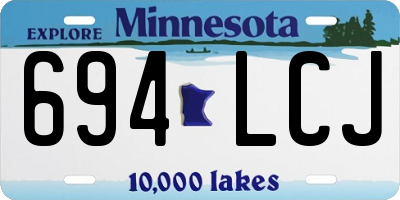 MN license plate 694LCJ