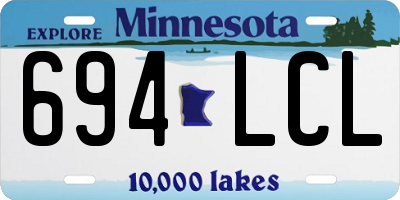 MN license plate 694LCL