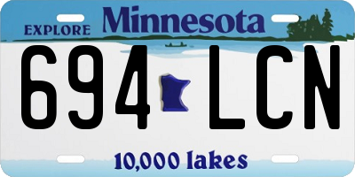 MN license plate 694LCN