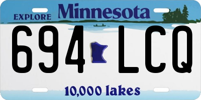 MN license plate 694LCQ