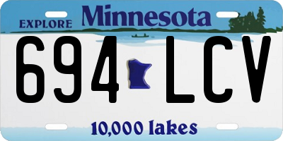 MN license plate 694LCV