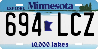 MN license plate 694LCZ