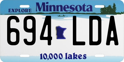MN license plate 694LDA