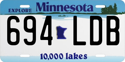 MN license plate 694LDB
