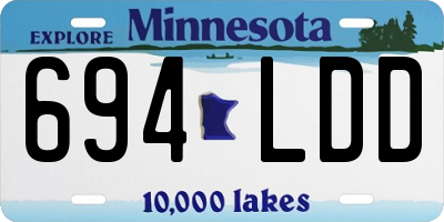 MN license plate 694LDD