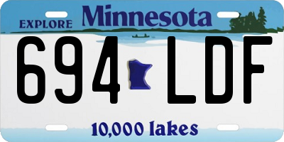 MN license plate 694LDF