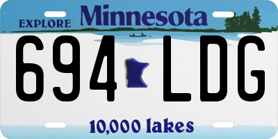 MN license plate 694LDG