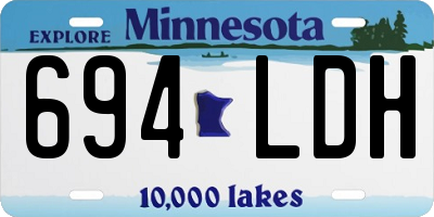 MN license plate 694LDH