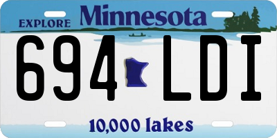 MN license plate 694LDI