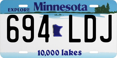 MN license plate 694LDJ