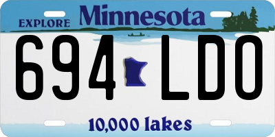 MN license plate 694LDO