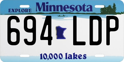 MN license plate 694LDP