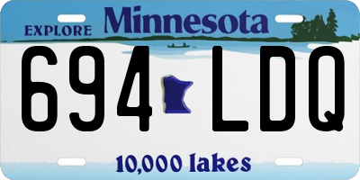 MN license plate 694LDQ
