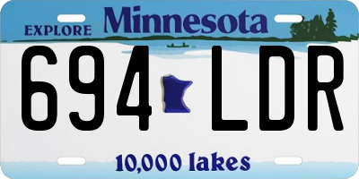 MN license plate 694LDR