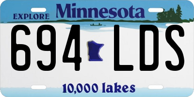 MN license plate 694LDS