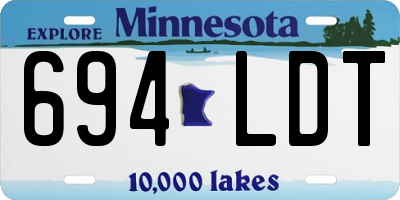 MN license plate 694LDT