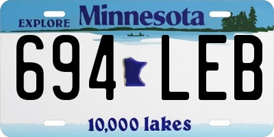 MN license plate 694LEB