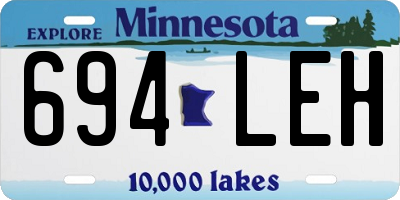 MN license plate 694LEH