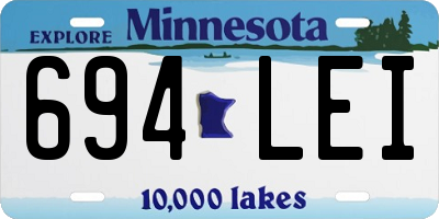 MN license plate 694LEI
